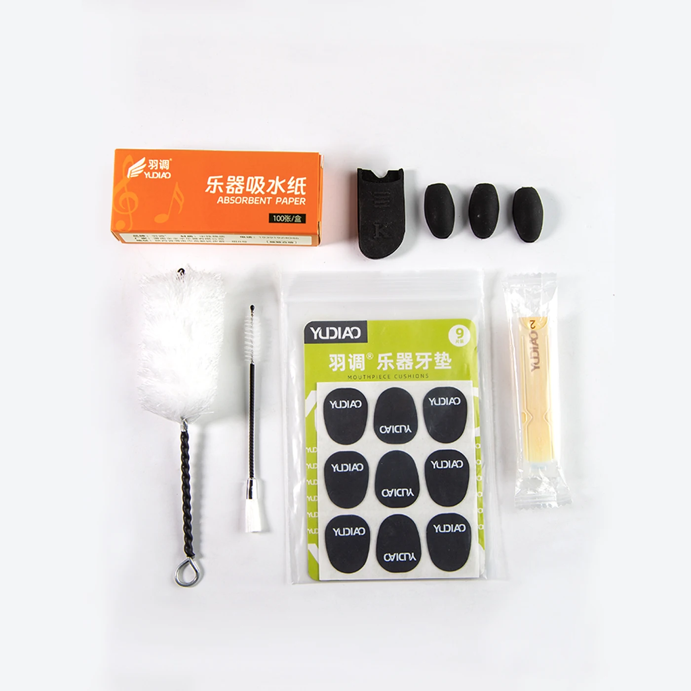 الساكسفون وسادة جلدية النفط صيانة تنظيف عدة مسح القماش تنظيف قطاع مفتاح النفط الفلين لصق المعبرة فرشاة إصبع الراحة مجموعة #4