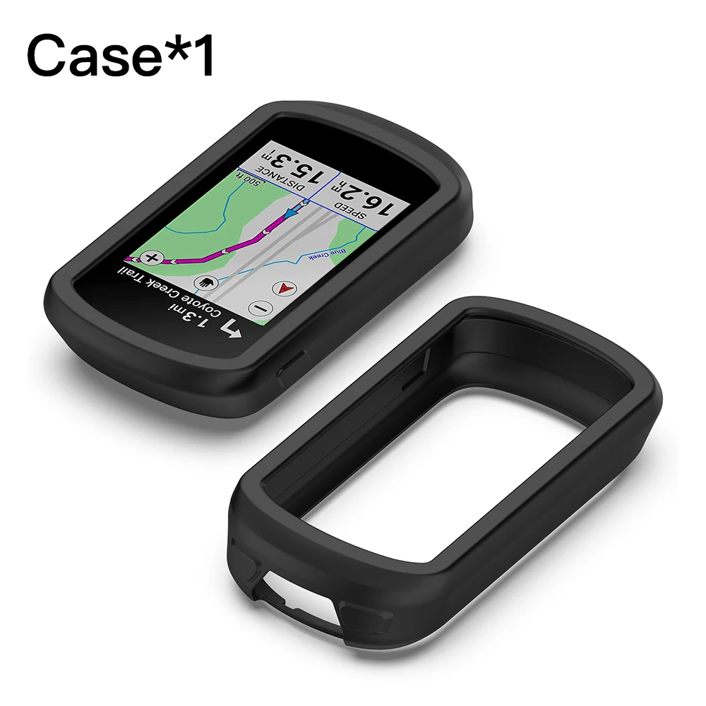 Glass+Case for Garmin Edge Explore 2 Screen Protector Tempered Glass&Soft Silicone Protective Bumper Cover Explore2 Accessories