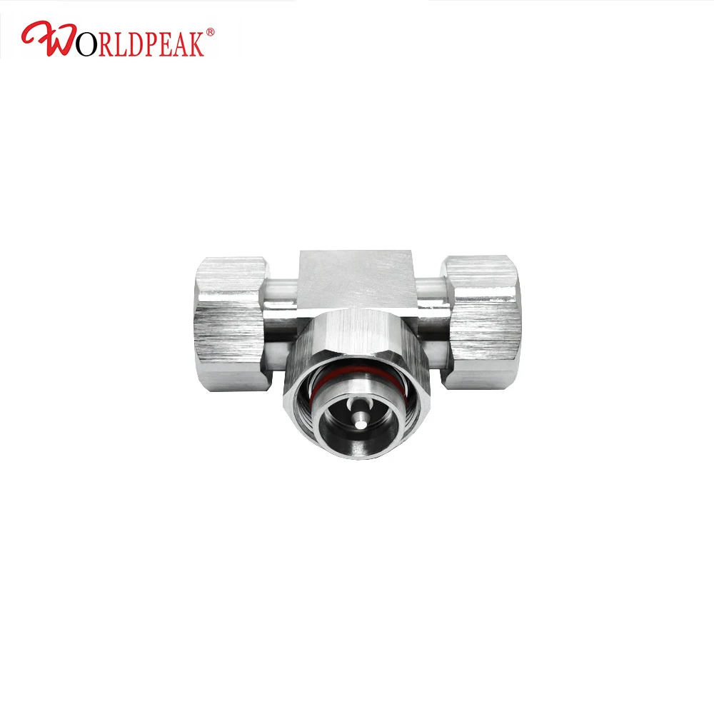 Free Shipping MINIDIN 4.3-10 male to male to male T type connector coaxial adapter
