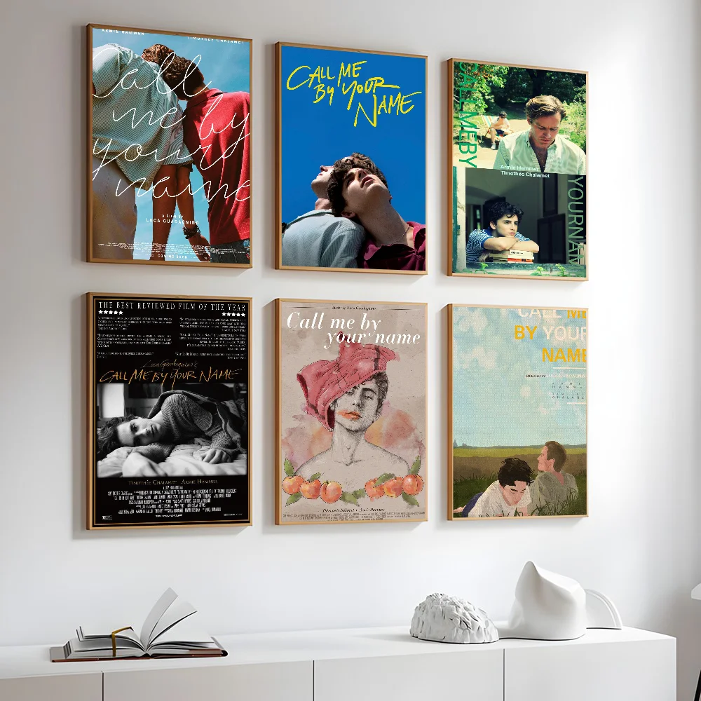 Gay Love Movie Call Me By Your Name Timothee Chalamet Poster Stickers Art Wall Murals Decor Game Room Decor Gifts HD Painting