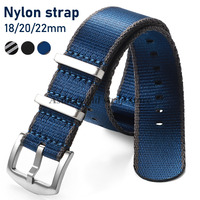 Extended Density Nylon Strap 18mm 20mm 22mm for Samsung Galaxy Watch 7 for Omega Seamaster 007 Bracelet for Seiko Military Band