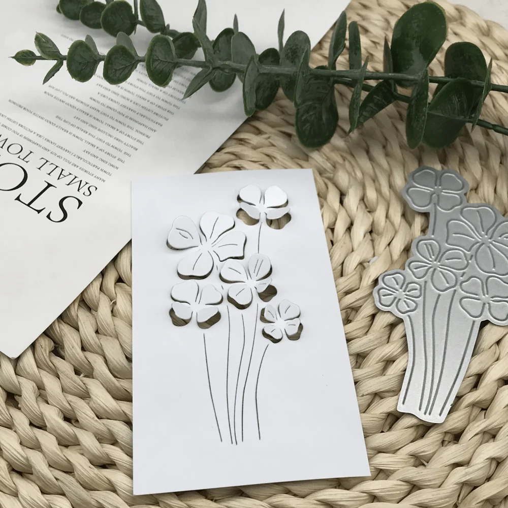 1pcs New metal cutting dies cut die mold clover decoration Scrapbook paper craft blade punch stencils dies