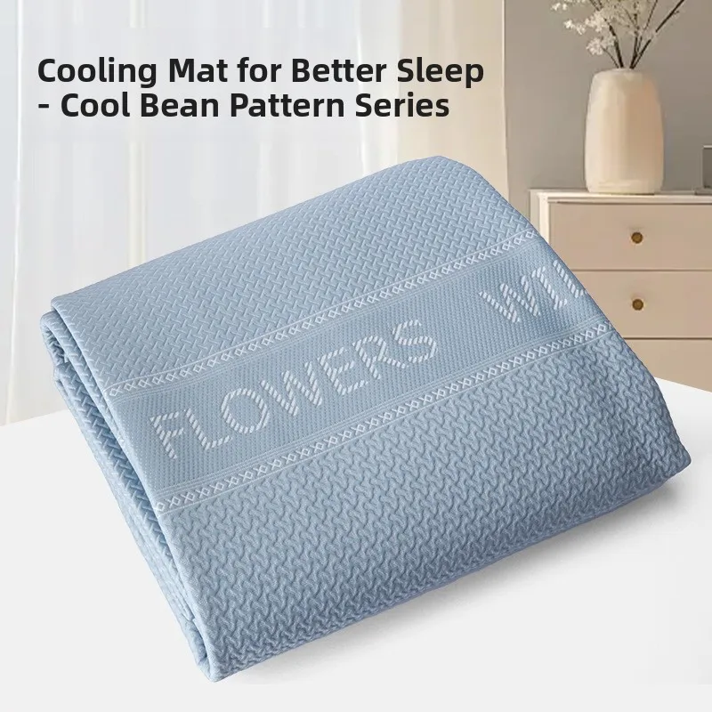 Cooling Fiber Ice Silk Mat Summer Nap Cooling Fabric Bean Ice Mat Half Finished Product Regular Sleeve Length Short Sleeve