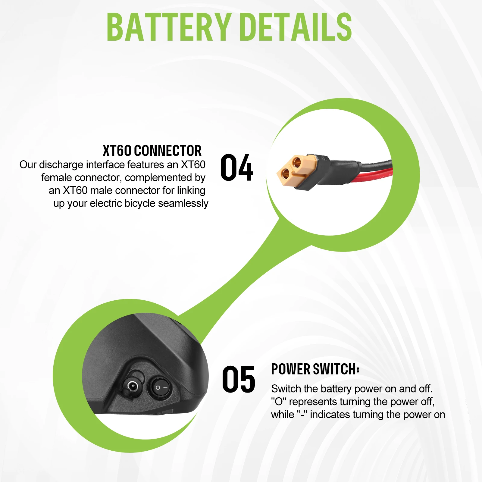 EBike Battery 48V 52V 36V Hailong 30A BMS Electric Bicycle Downtube Lithium Battery Pack For 1500W 1000W 750W 500W 250W Motor