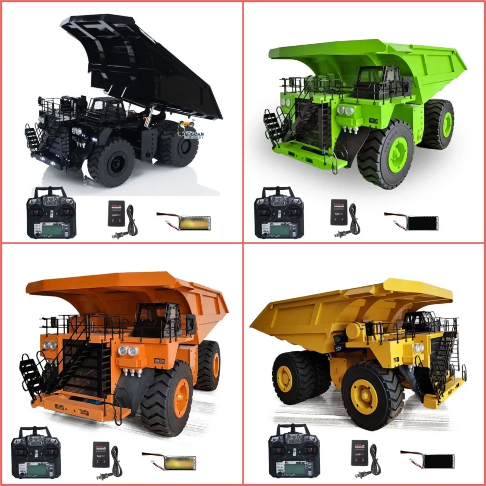 Caminhão de mineração de controle de rádio hidráulico 1/20 793D Flysky I6X RC Dumper Lights Aviso Som Bateria RTR para modelo de escavadeira RC