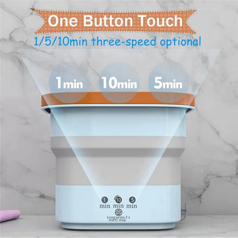 

washing machine Mini Collapsible Portable Turbo Washing Machine with Drain Basket for Dorms,