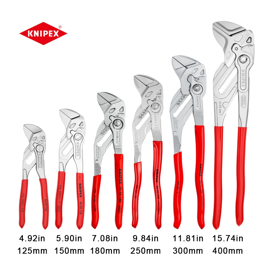 

KNIPEX 2 in 1 Pliers Wrench Multi Size Adjustable Water Plumb Plier with Non-slip Handle 8603 Series