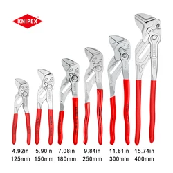 KNIPEX 미끄럼 방지 손잡이가 있는 플라이어 렌치, 멀티 사이즈 조절식 물 배관 플라이어, 8603 시리즈, 2 in 1