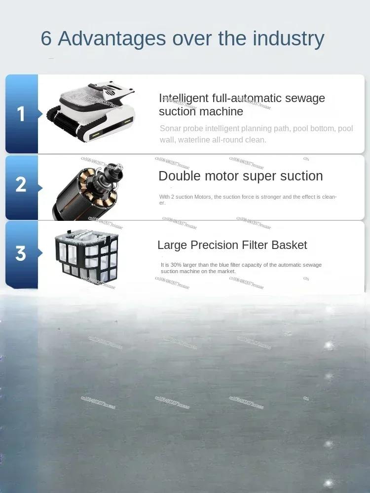 Underwater Cleaning Robot, Wireless Automatic Vacuum Cleaner, Special Cleaning Artifact for the Pool of the Villa, Home