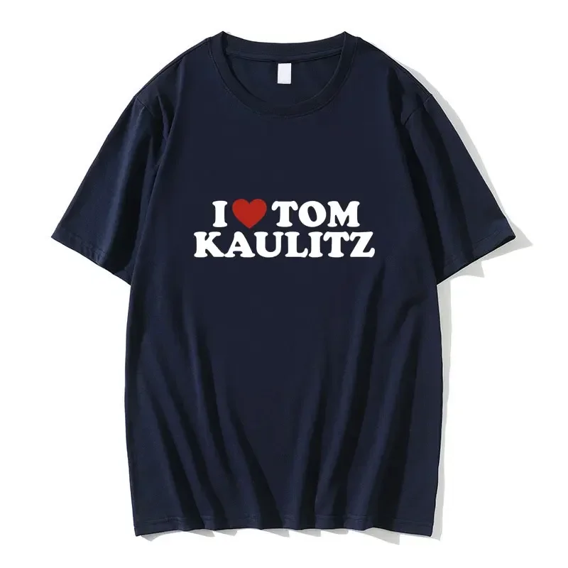 Casual Gothic Short Sleeve T Shirts Men's Oversized Tshirt German Rock Band Tokio Hotel I Love Tom Kaulitz style Men funny new