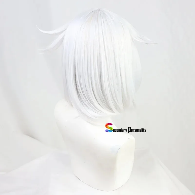 

25COSGenshin Impact Game Paimon Серебристо-серый парик для косплея с большой внутренней пряжкой, аниме, термостойкий синтетический парик + шапочка для парика