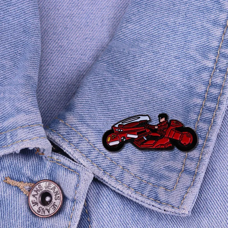 Akira Red Motorbike Boys Anime Lapel Pins Backpack Jeans Enamel Brooch Pin Women Fashion Jewelry Gifts Cartoon Badges