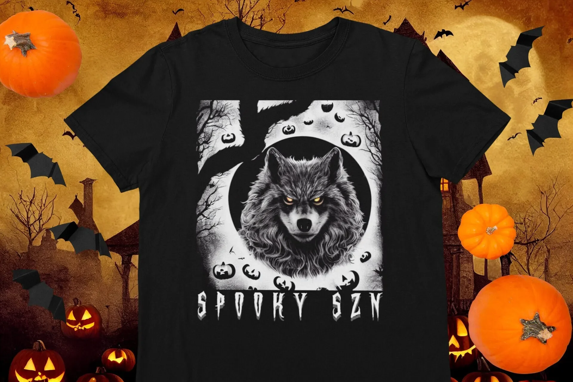 Scary Werewolf T Shirt Spooky Szn Comfy Halloween Easy Costume Trick Or Treat