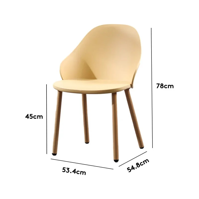 Creative dining chair plastic back stool casual desk makeup chair