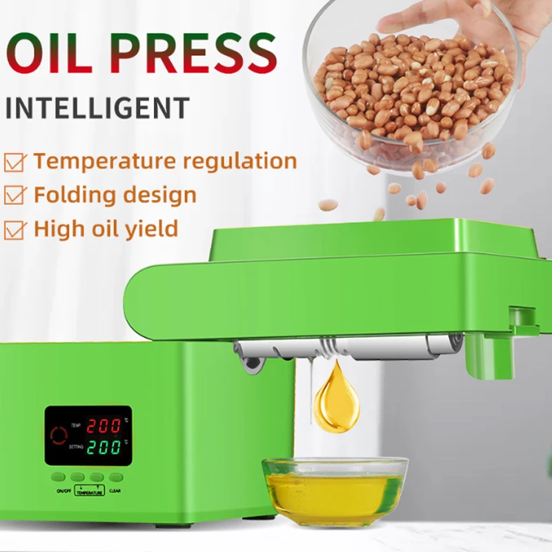 Oil Press Electric Household Hot Cold Stainless Steel Mother Day gifts Small Health Seeds Oil Presser Machine