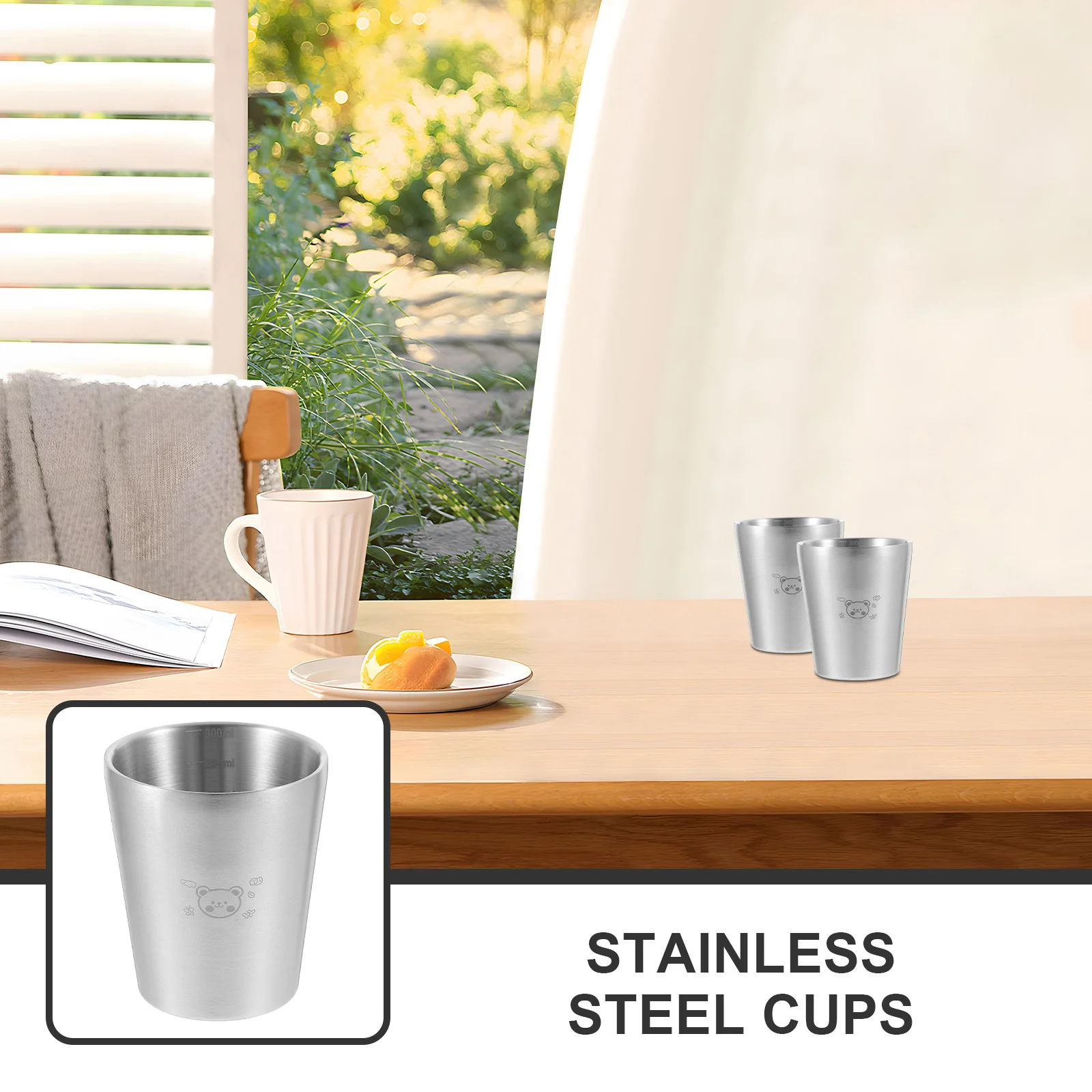 2 قطعة كوب طبقة من الفولاذ المقاوم للصدأ للمشروبات الباردة الساخنة أكواب النار مثلج القهوة عصير البيرة النبيذ ديكور الحفلات ملحقات المنزل #6