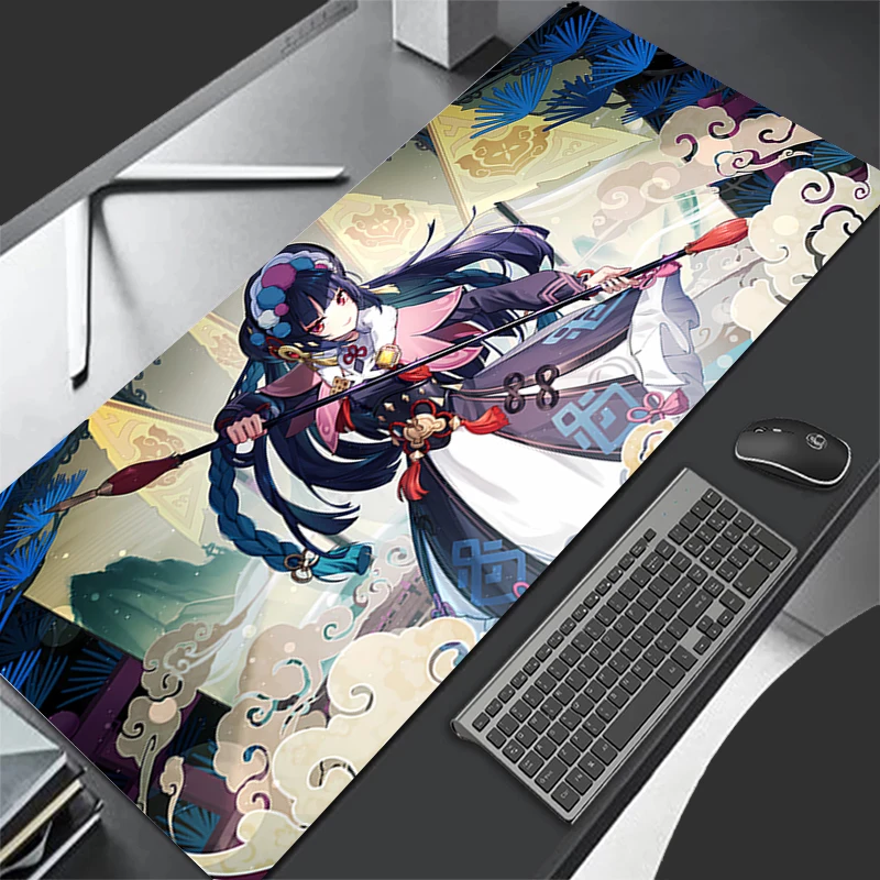 Mousepad Computer Gaming Accessories Keyboard Pad Office PC Rubber Mouse Pad Decoracion Desk G-genshin Impact Yun Jin Mouse Mat