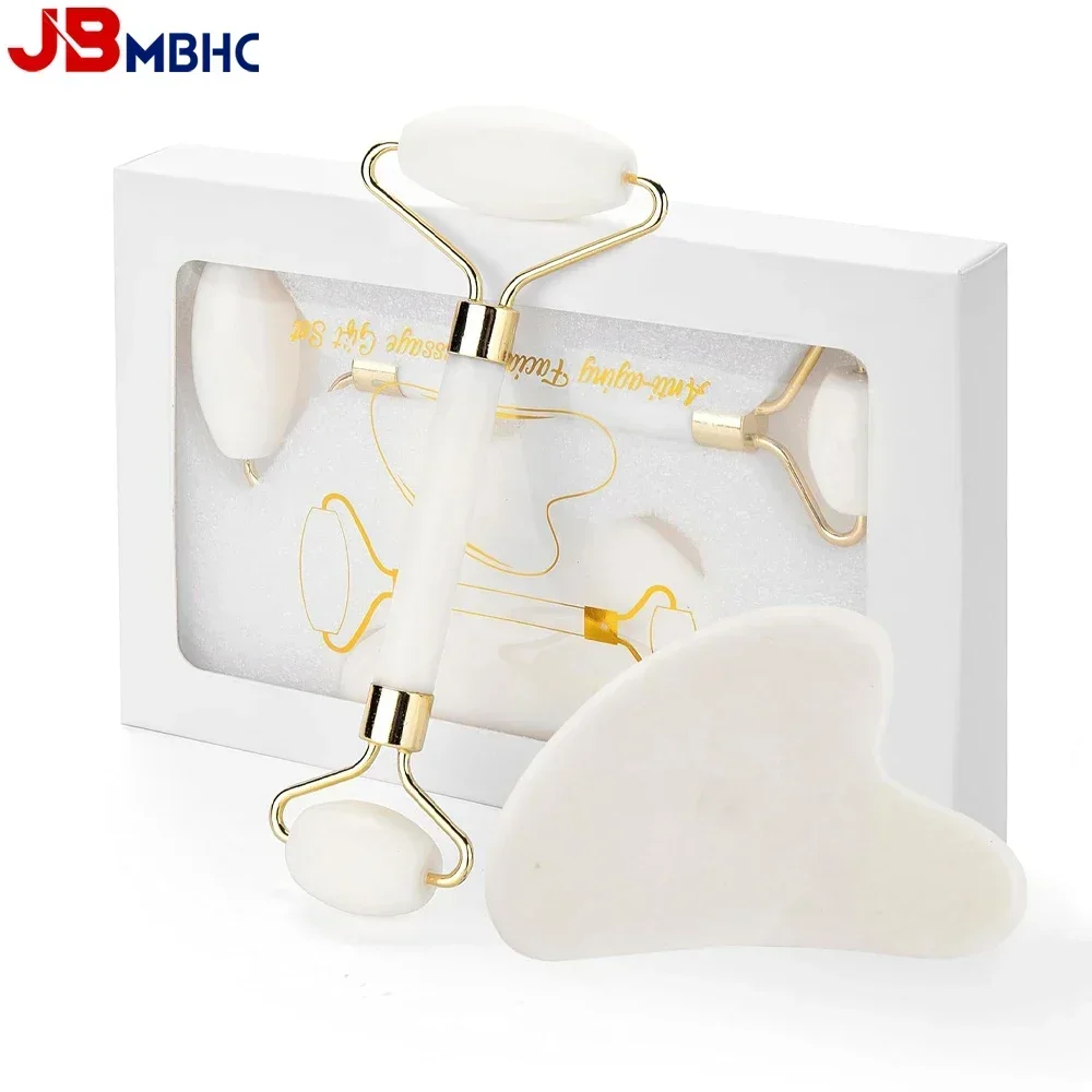 

Glass Gua Sha Facial Board & Roller for Face Eye & Neck Skin Care Face Roller Gua Sha Massage Scrapper Eye Roller for Puffy Eyes