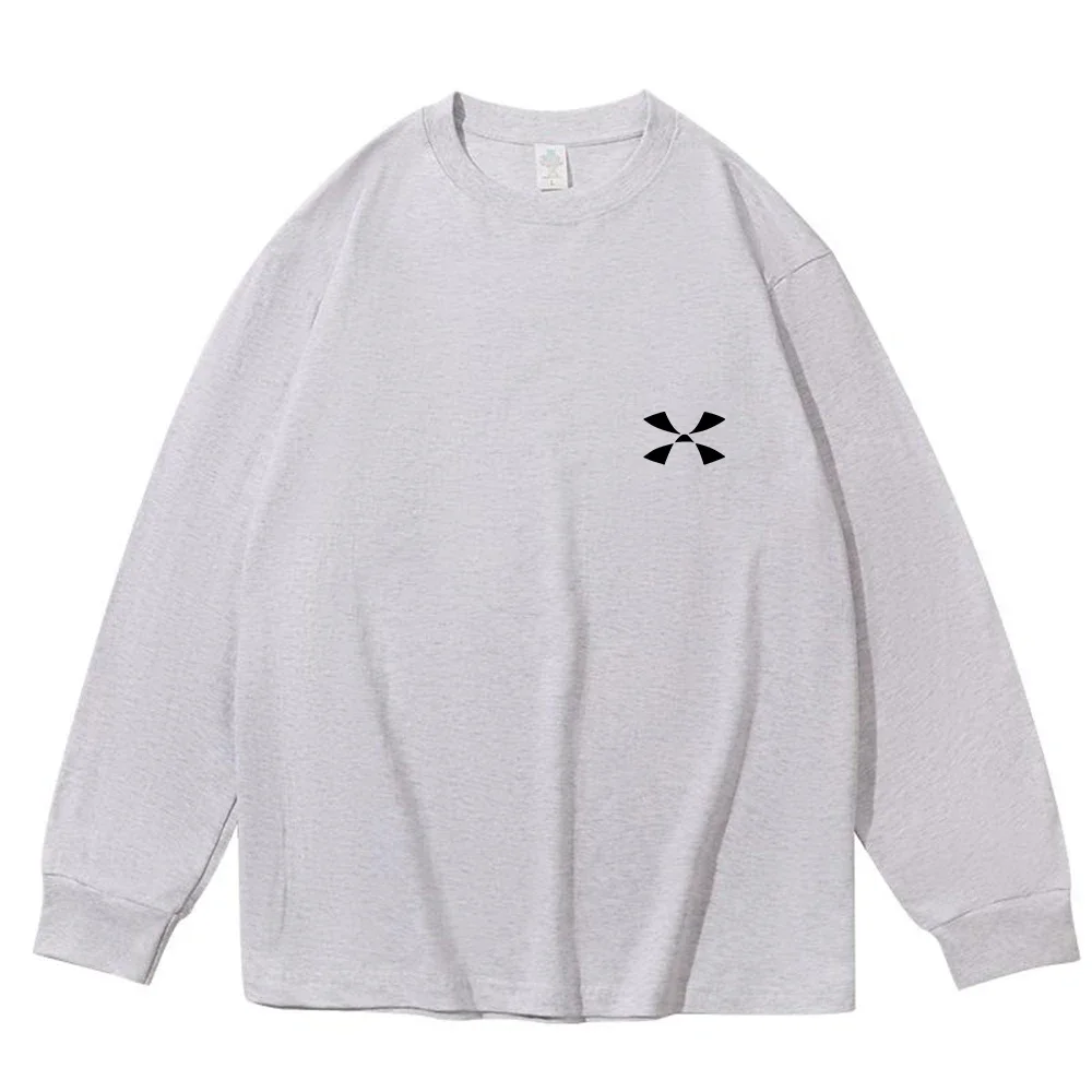 100% Cotton Long Sleeve T-Shirt Men Solid Basic Crew Neck Soft Casual Top view 4