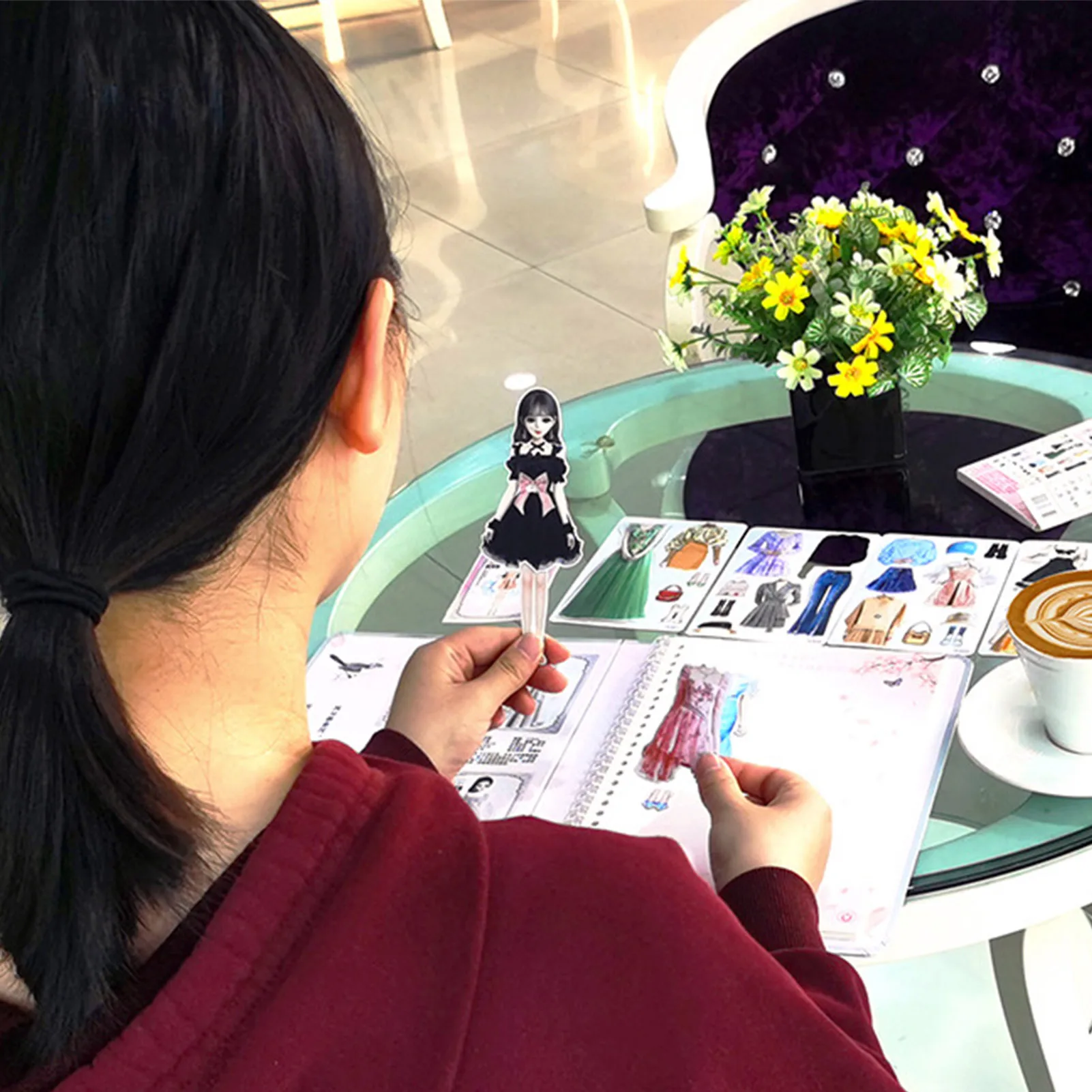 لعبة ملصقات ملصقات على شكل أميرة مغناطيسية يمكنك صنعها بنفسك، مجموعة ألعاب ملصقات محمولة، لعبة تعليمية للأطفال والبنات هدية عيد ميلاد السنة الجديدة #4