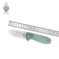 Kizer Folding Knife Amicus L3002A1/L3002A2 Jade/Black G10 Handle 9Cr18MoV Steel Blade EDC Knife