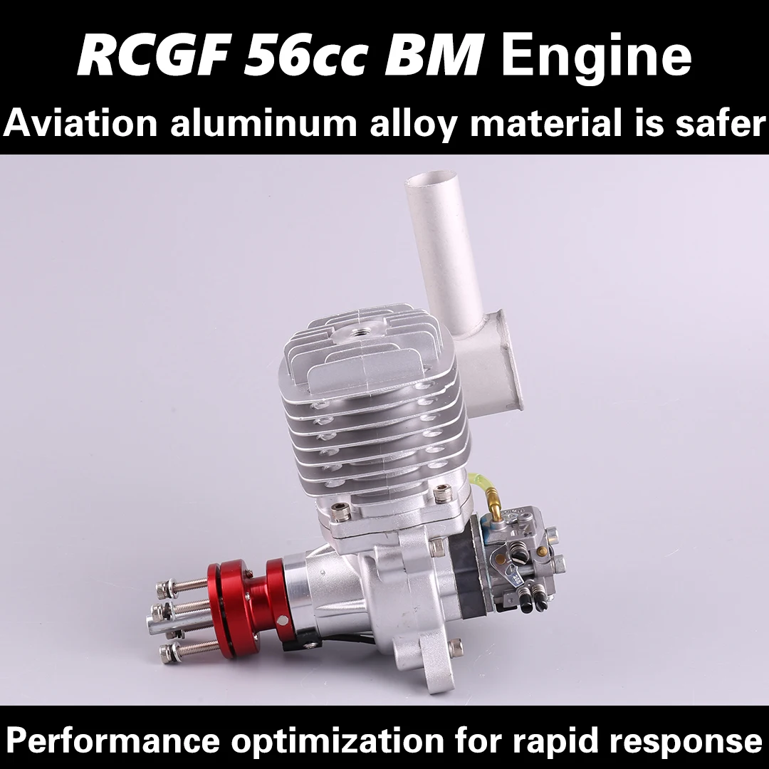 RCGF 56cc Petrol/Gasoline Engine for RC Airplane Two Strokes Single Cylinder Side Exhaust Natural Air