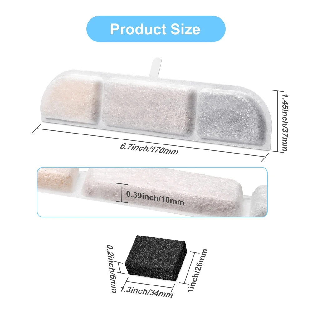 12PCS Pet Water Dispenser Filter Sponge Accessories Are Suitable For Small Qingquan Pet Water Dispenser
