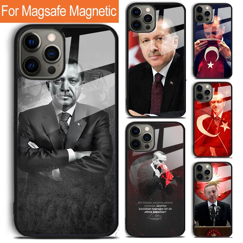 President Turkey Recep Tayyip Erdogan Phone Case For iPhone 16 15 14 13 12 Pro Max Plus Magsafe Magnetic Wireless Charging Cover