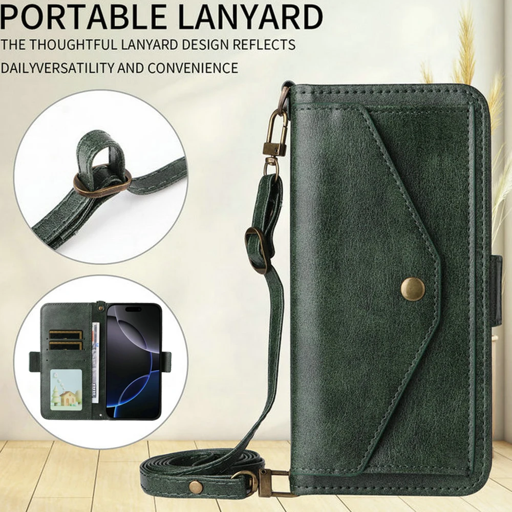 Para Fairphone 6 5G 2025 Funda cruzada con tapa de cuero 360 Funda protectora para FairPhone 6 Funda tipo billetera Fair Phone6 tarjetero Etui