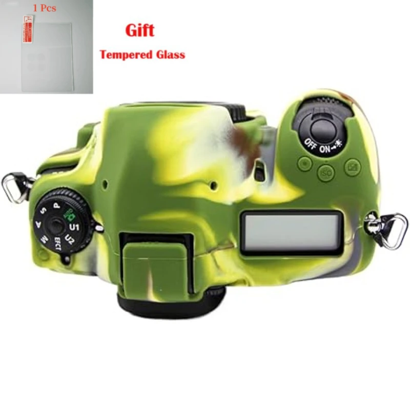 For Nikon D780, soft silicone photography pouch, anti-wear camera bag plus free tempered glass film,