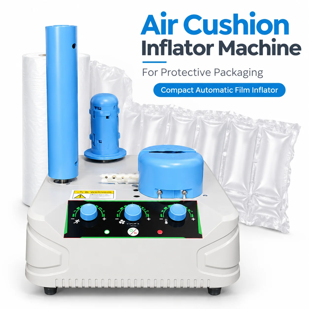 AOLIVIYA T30 Automatic Air Cushion Machine Air Pillow Inflator Bubble Film Maker 220V 144W For Shipping Protective Packaging