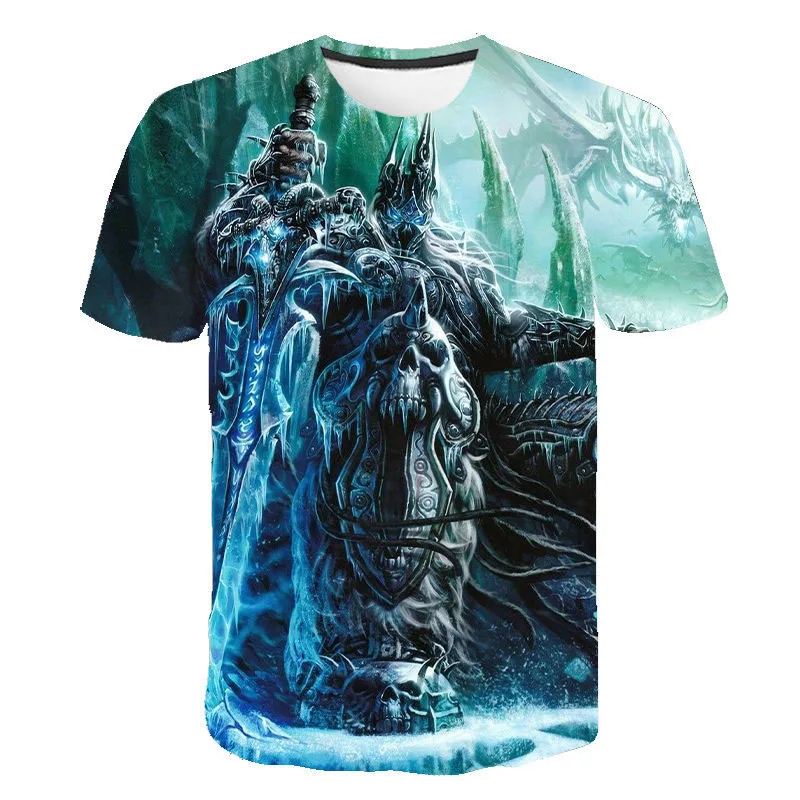 Game World Of Warcraft 3D Print T-shirt Men Women Fashion Cool Short Sleeve WOW T Shirts Harajuku Oversized Tees Tops Tshirts