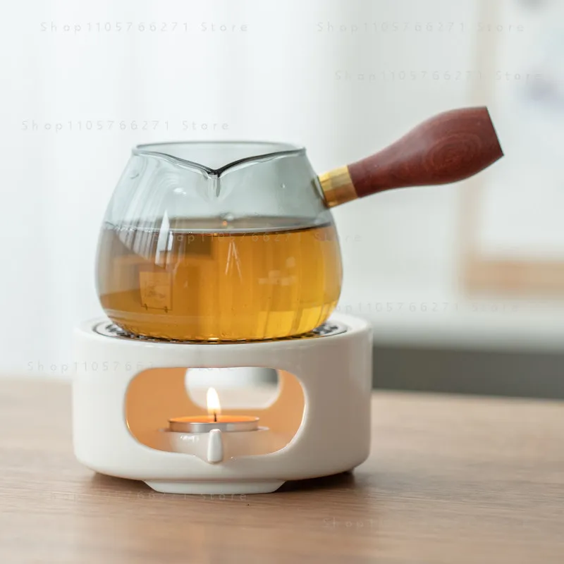 Candle Warmer Tea Stove, Ceramic Base Heater for Pot, Flower Tea & Mulled Wine, Keep Warm & Cook Citrus