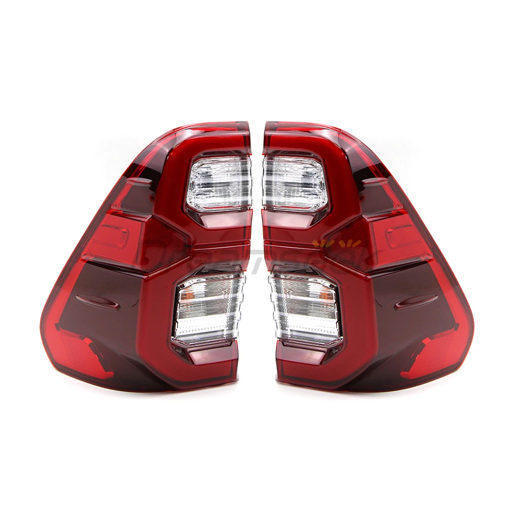 LED Tail Light Assembly For Toyota Hilux Revo 2015 2016 2017 2018-2022 With Rear Reverse Brake Lamp Turn Signal Light Red Lens