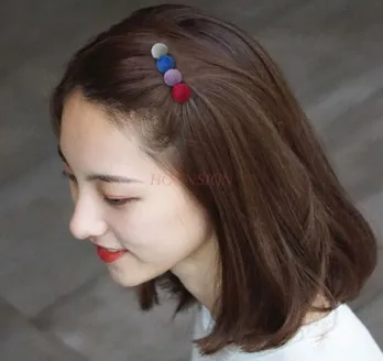 Small clip headwear, hairpin, minimalist temperament, girl's side hair ball clip, hairpin, duckbill clip
