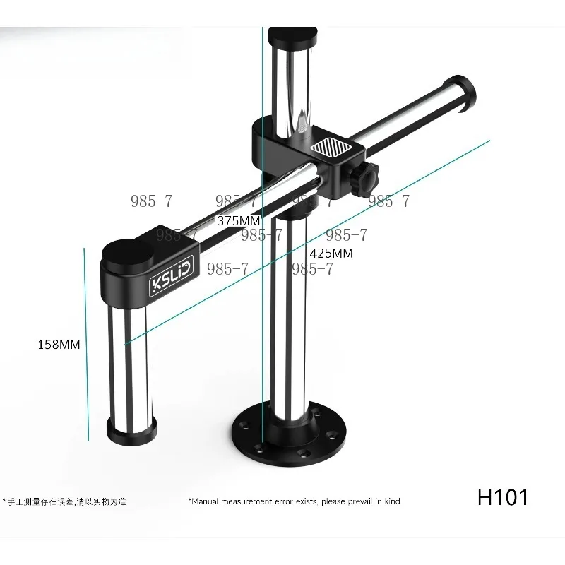 Trinocular Microscope Fixed Desk Stand, Telescopic Folding Lifting Arm Universal Lens Support Bracket