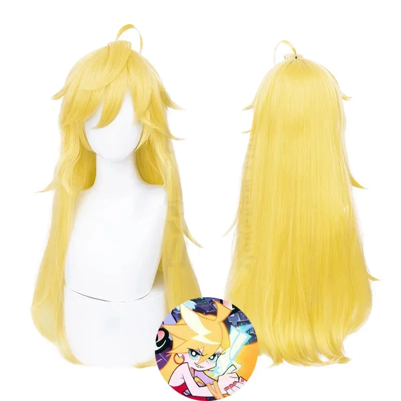 qq34High Quality Panty Anarchy Cos 80CM Gold Long Heat-resistant Synthetic Hair Halloween Party Anime Cosplay Wigs+wig