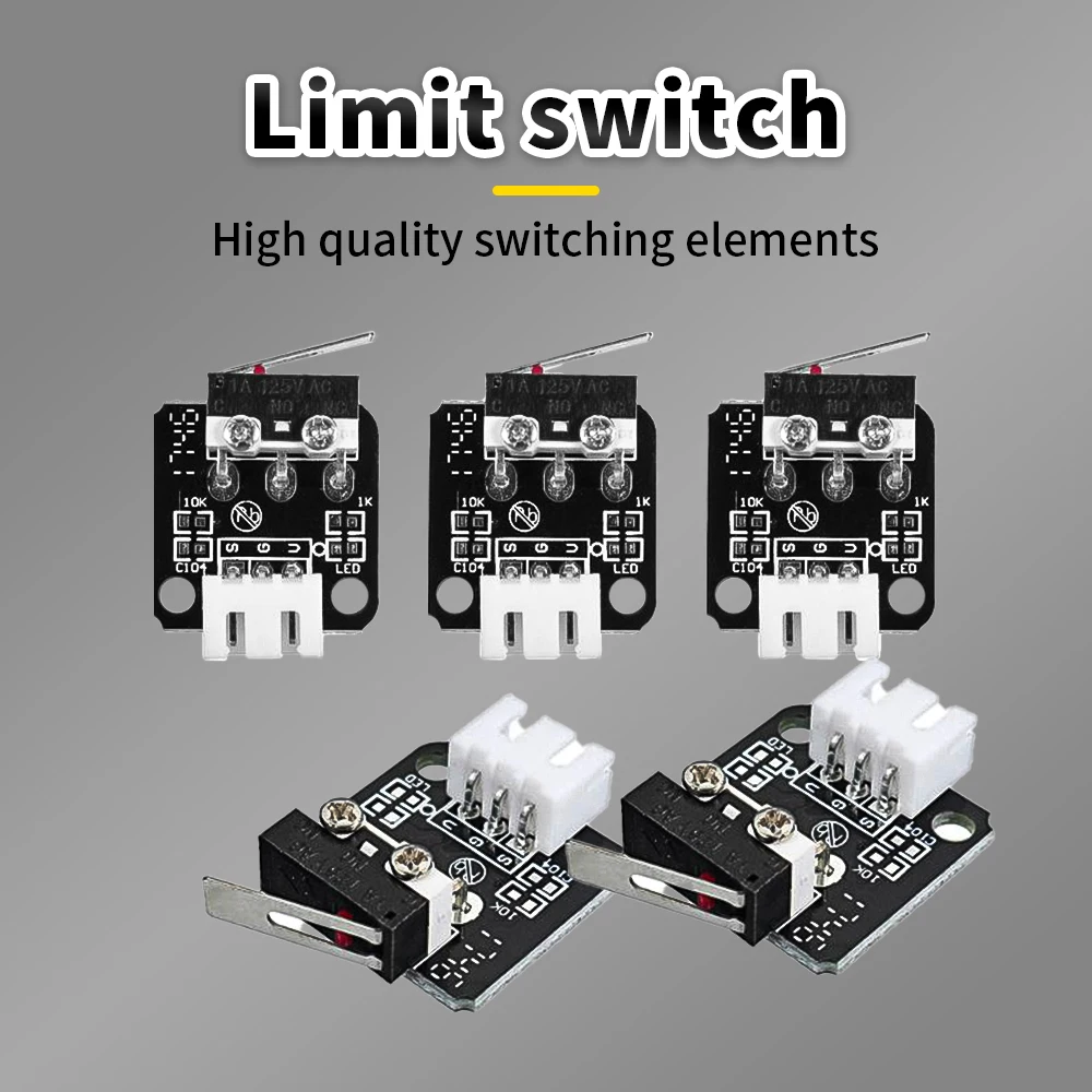 5PCS X/Y/Z Axis End Stop Limit Switch 3Pin N/O N/C Control easy to use Micro Switch For CR10 Series Ender 3 3D Printer Parts