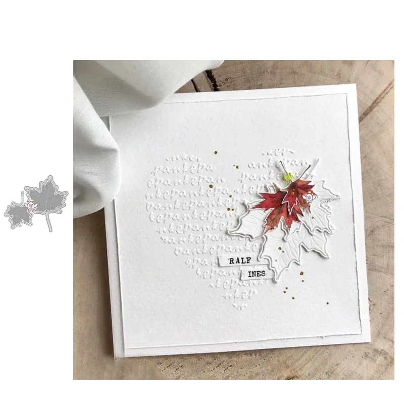 Mmao Crafts Metal Steel Cutting Dies New Maple Leaf Decoration Stencil For DIY Scrapbooking Paper/photo Cards Embossing Dies