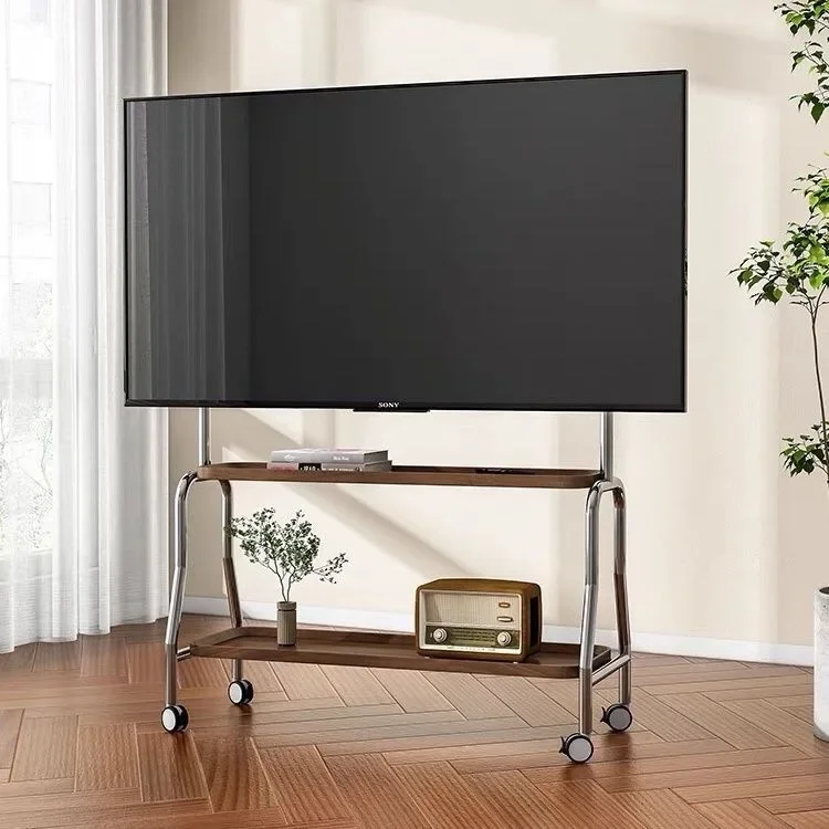 TV floor bracket removable stainless steel vertical wheelbarrow living room bedroom 43-75 inch household hanger