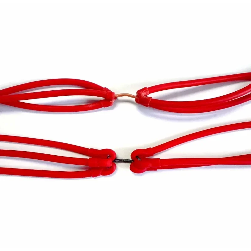 6 Strand Tubular Slingshot Rubber Bands High Elastic Bands with Braided Cords Wear Resistant Spare Parts for Outdoor Shooting