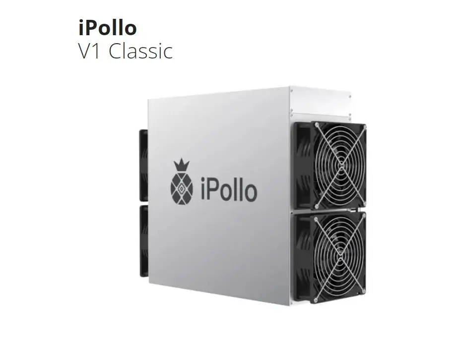 NEW iPollo ETC V1 Classic 1560Mh 1240W Power Consumption ETChash ZIL Miner with PSU Included