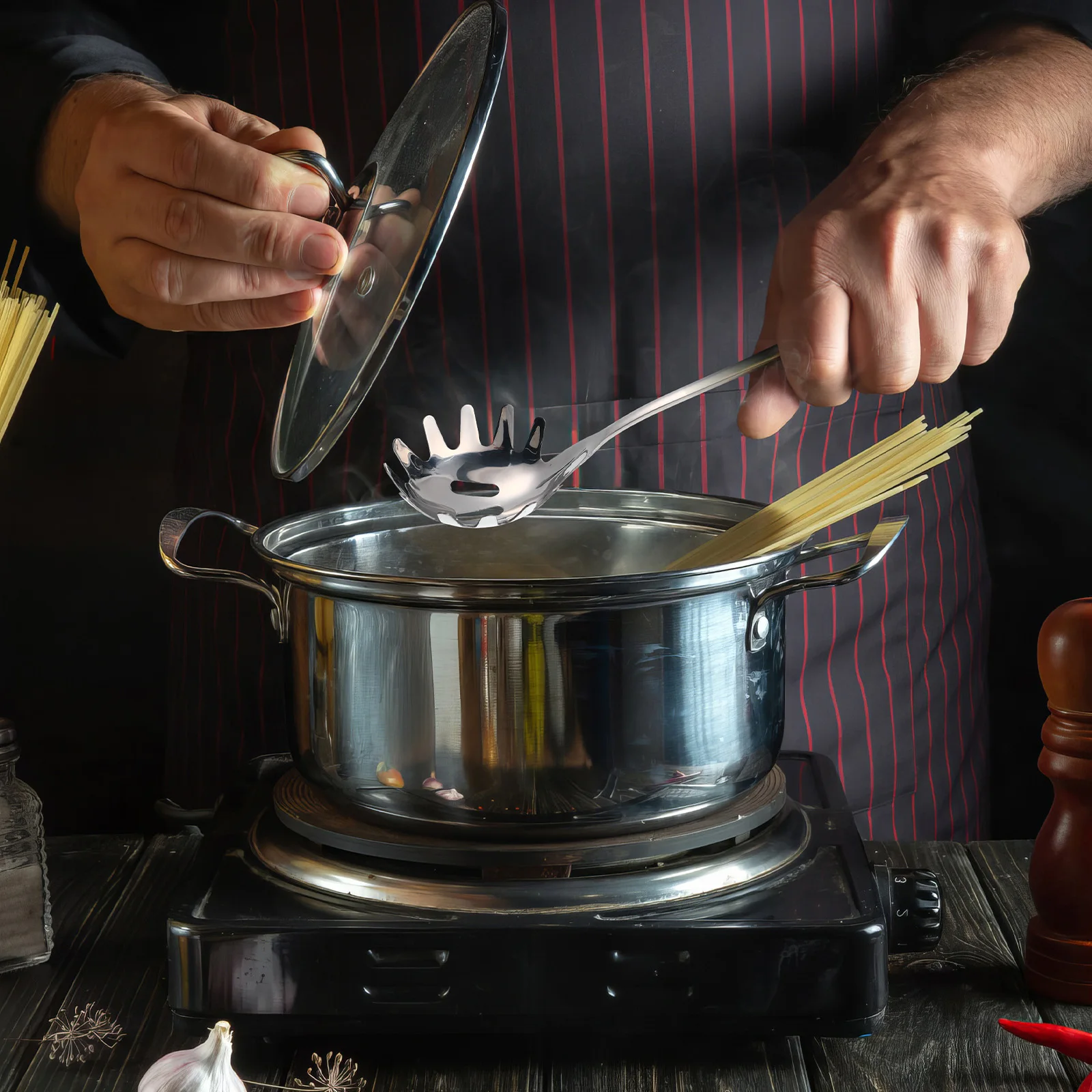 

Noodle Spoon Spaghetti Elegant Server Major Practical Stainless Steel Ladle Small Pasta Utensil