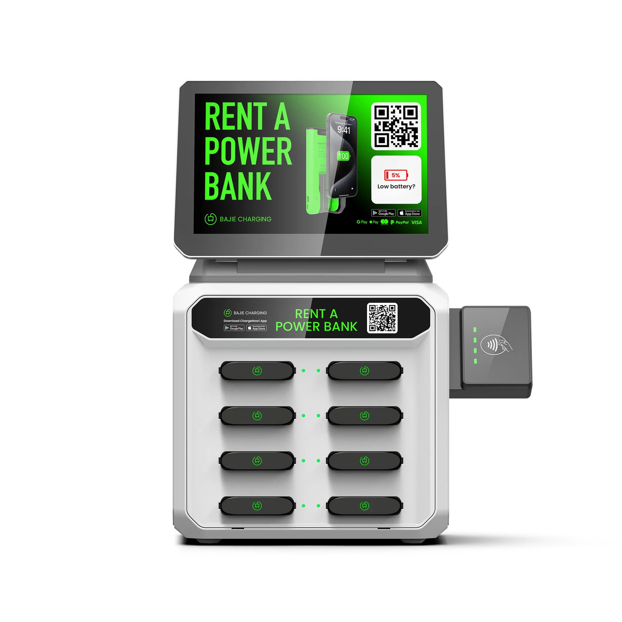 

Phone Charger Vending Machine with Pos Sharing Power Bank Cabinet Advertising Charging Station with Pos