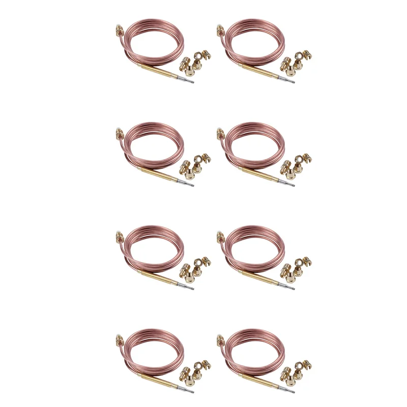 

Y50A-8Pcs 1500Mm Gas Stove Universal Thermocouple Kit M6X0.75 With Overflow Nut (40) Replacement Thermocouple