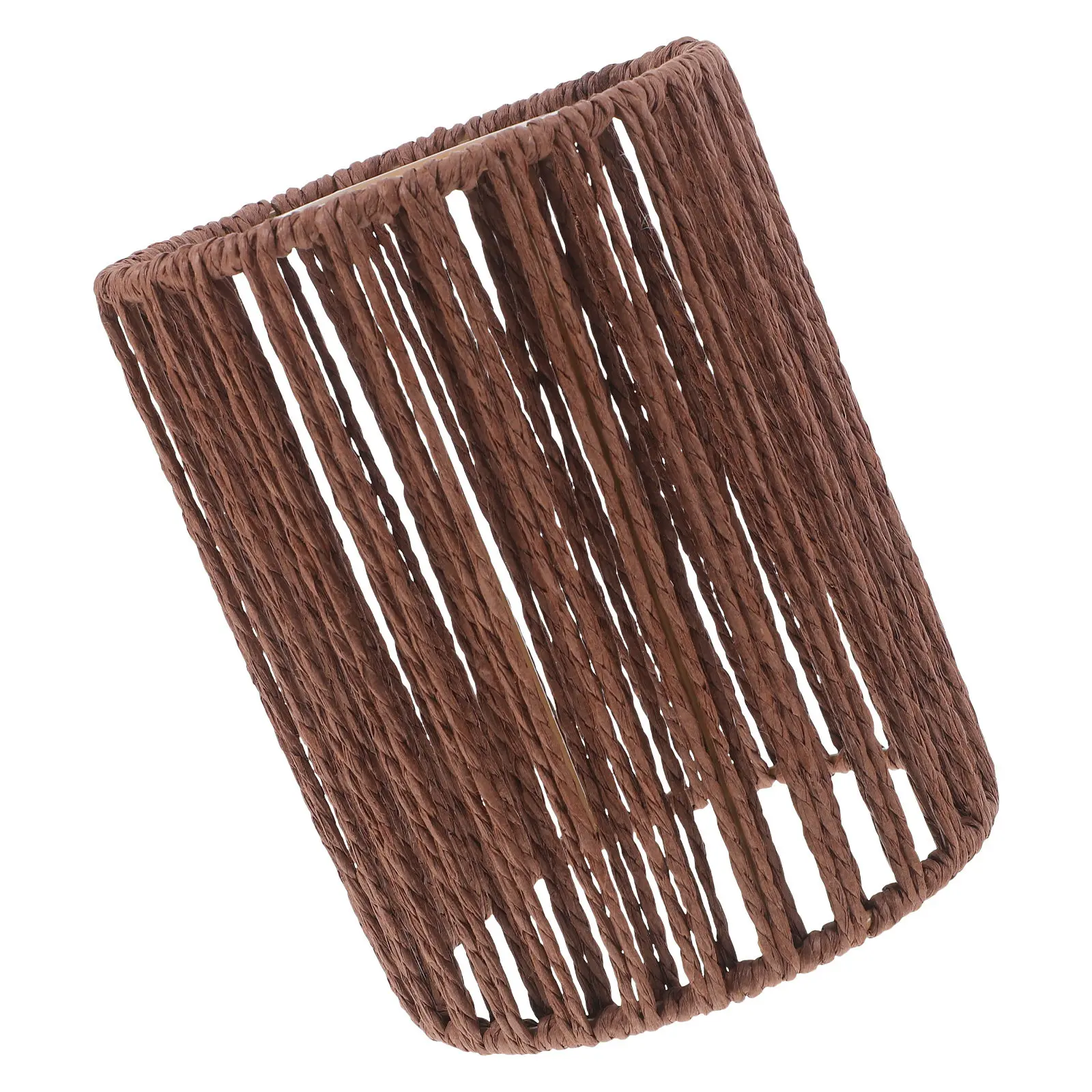 Mini Cylindrical Paper Rope Woven Lampshade for E27 Floor, Pendant & Wall Sconces – Boho Style Light Cover 6