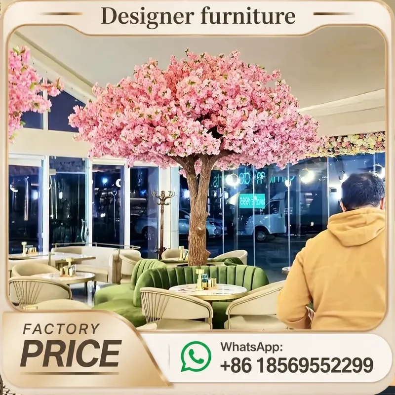 Artificial Cherry Blossom Tree Pink Sakura Fake Flowering Tree For Wedding Party Event Home Decoration Handmade Centerpiece