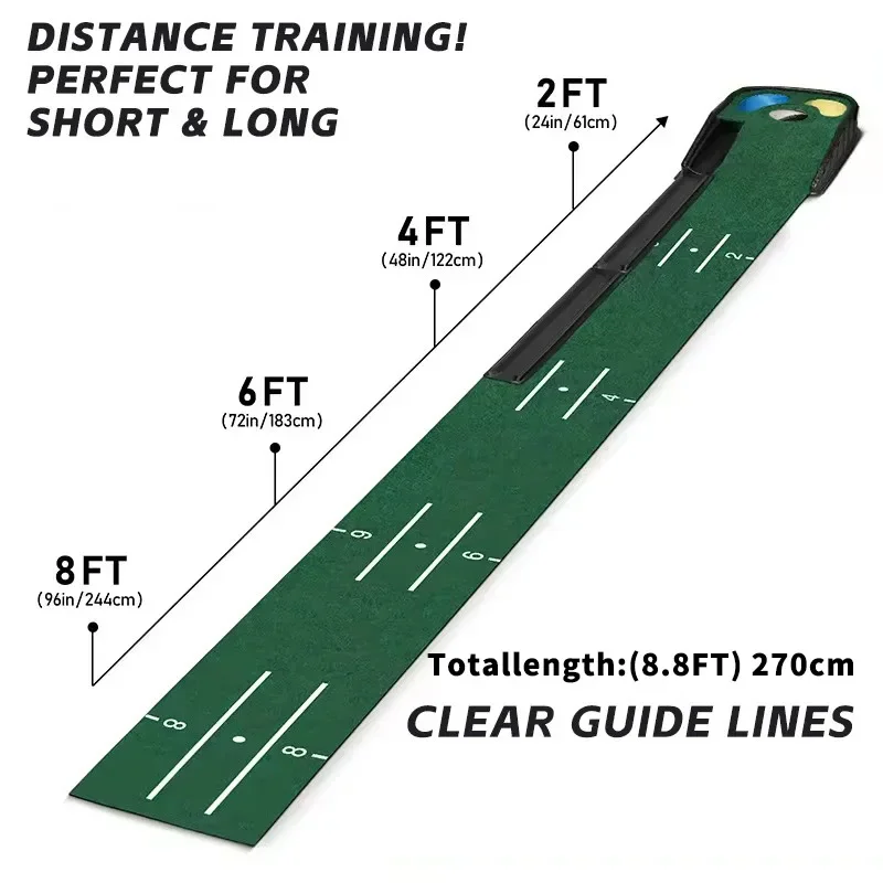 Golf plastic putter practitioner portable indoor and outdoor golf practice putter practice blanket strike pad