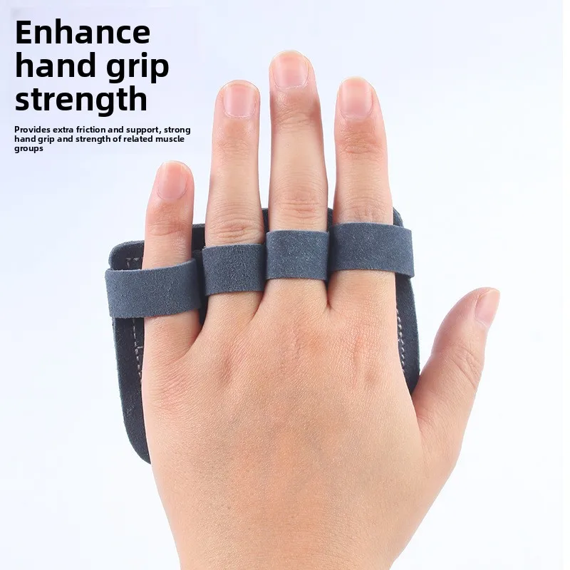 Square Cowhide Four-finger Palm Guard Fitness Hand Guard Horizontal Bar Pull-up Non-slip and Wear-resistant Unisex Anti-cocoon