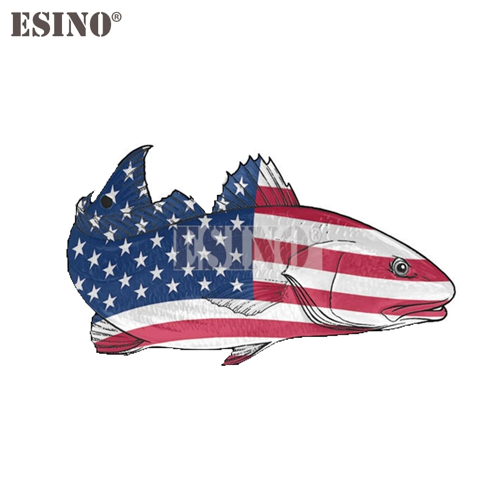 Car Styling Creative USA America National Flag Map Fish Cartoon PVC  Waterproof Car Body Sticker Pattern Vinyl